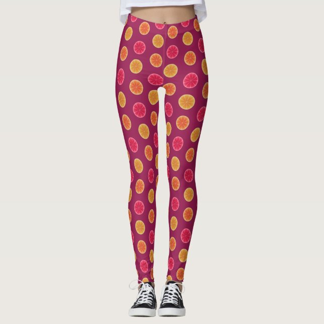 Leggings Modelo bonito tropical de la rebanada de los (Anverso)