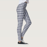 Leggings Modelo clásico de la tela escocesa de los azules<br><div class="desc">El modelo clásico de la tela escocesa de los azules marinos y del blanco se hace de la marina de guerra, del blanco, y de cuadrados azules claros con las líneas finas de blanco que dividen los cuadrados coloreados. Para ver el modelo de la tela escocesa de los azules marinos...</div>