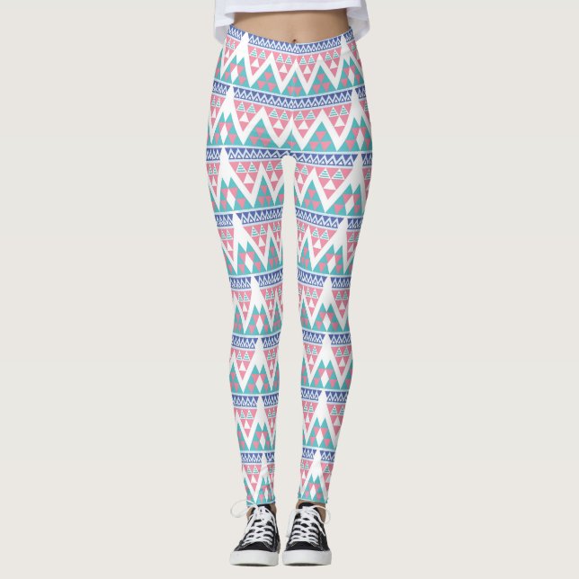 Leggings Modelo colorido azteca tribal (Anverso)