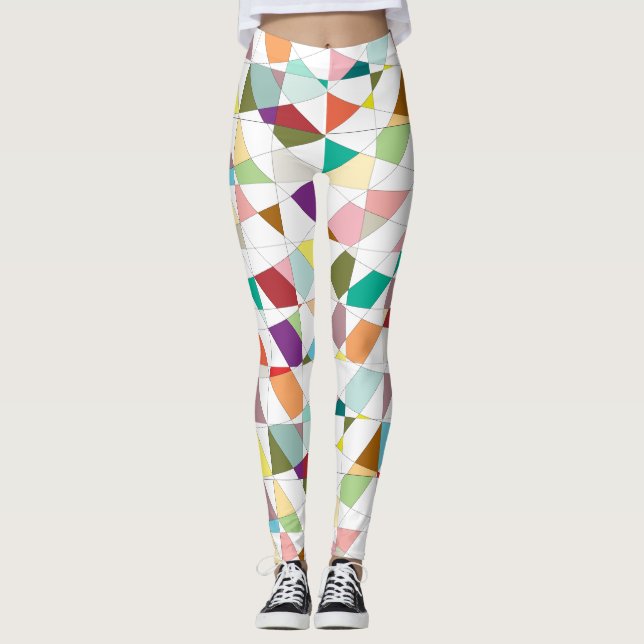 Leggings Modelo colorido de la tapicería del Harlequin (Anverso)