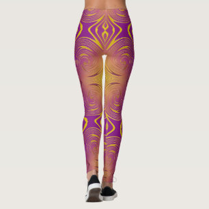 Leggings modelo colrful abstracto del remolino