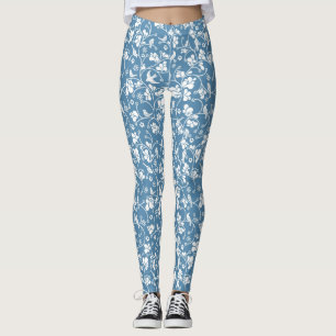 Leggings modelo con los pájaros y el ornamento de las