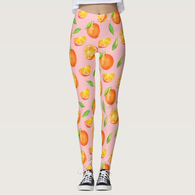 Leggings Modelo con sabor a fruta de los naranjas de la (Anverso)