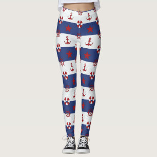 Leggings Modelo de barras y estrellas náutico