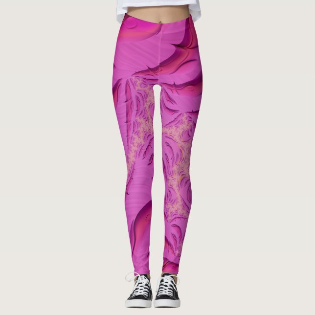 Leggings ~ Modelo de diseño fractal FANDANGO ~ Original ~ ~ (Anverso)