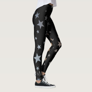 Leggings Modelo de estrella de plata del cromo