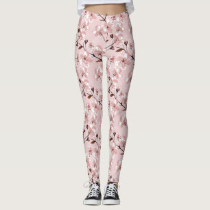 Leggings Modelo de flores de la flor de cerezo