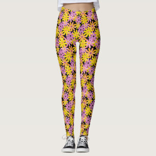 Leggings Modelo de flores del Gerbera, fondo