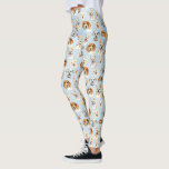 Leggings Modelo de la acuarela del perro de perrito<br><div class="desc">Polainas lindas del modelo del perro para los amantes del perro. Estos perros eran pintados a mano con la acuarela.</div>