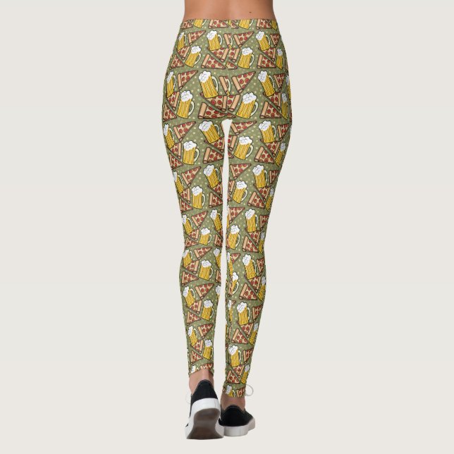 Leggings Modelo de la cerveza y de la pizza (Reverso)