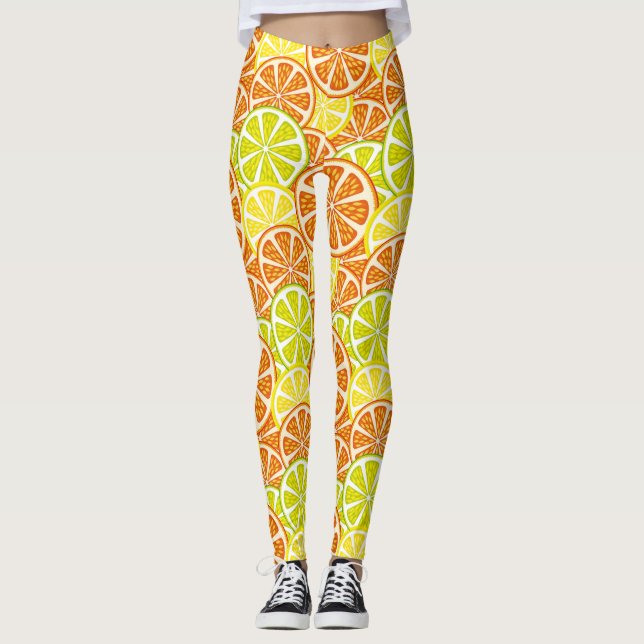 Leggings Modelo de la fruta cítrica (Anverso)