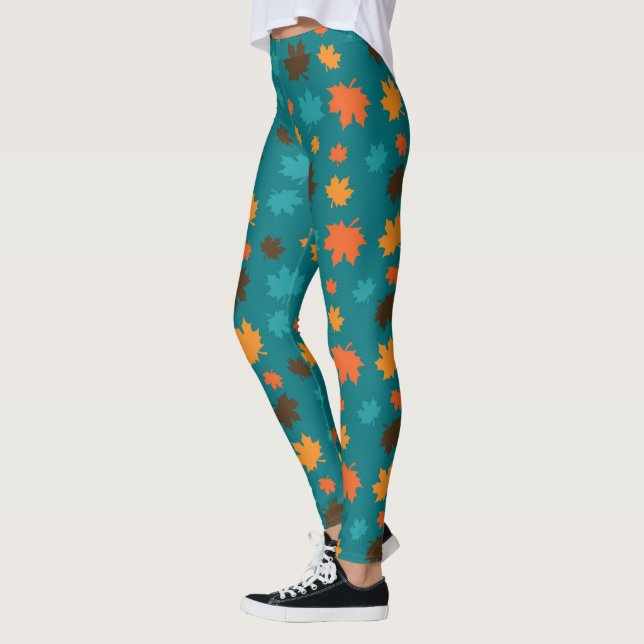 Leggings Modelo de la hoja del otoño (Izquierda)