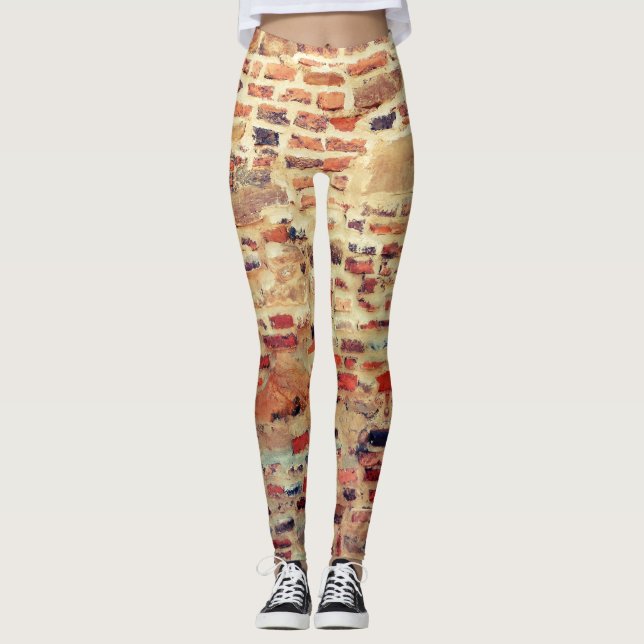 Leggings Modelo de la pared de ladrillo (Anverso)