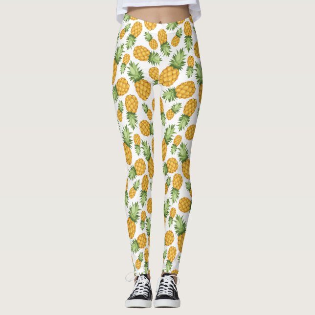 Leggings Modelo de la piña del dibujo animado (Anverso)