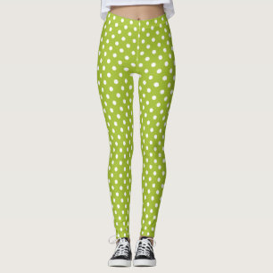 Leggings Modelo de la primavera con los lunares blancos