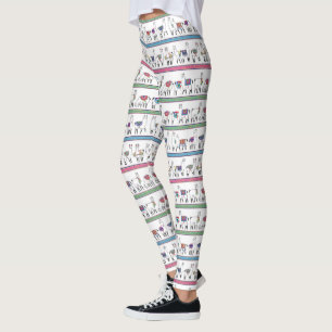Leggings Modelo de la raya de la llama