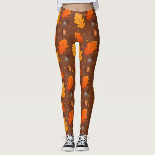 Leggings Modelo de las hojas de otoño