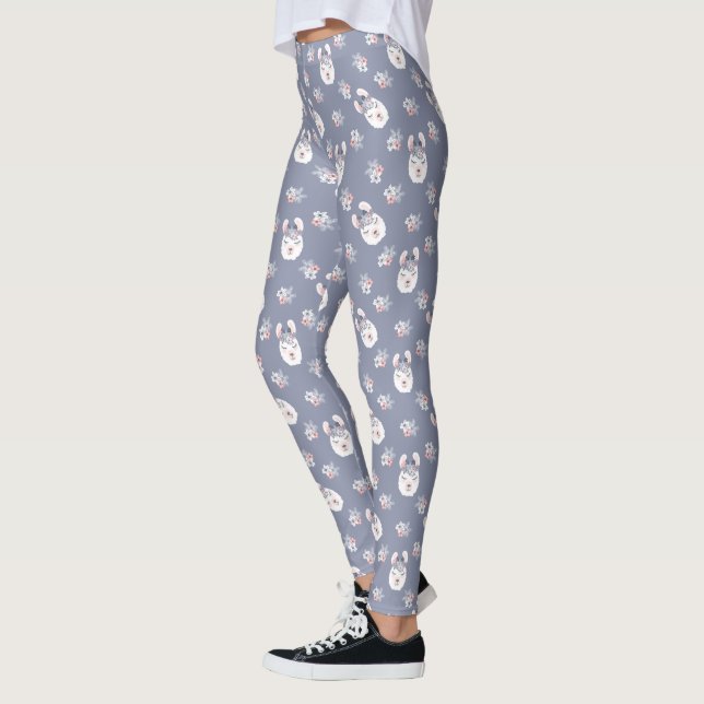Leggings Modelo de las llamas y de flores (Izquierda)
