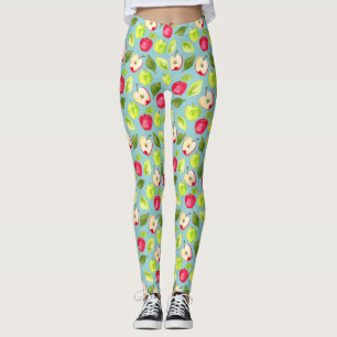 Leggings Modelo de las manzanas de la acuarela