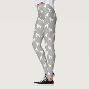 Leggings Modelo de las siluetas de Bedlington Terrier