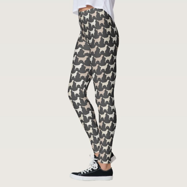 Leggings Modelo de las siluetas del golden retriever (Izquierda)