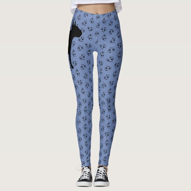 Leggings Modelo de los corazones de bull terrier (Anverso)
