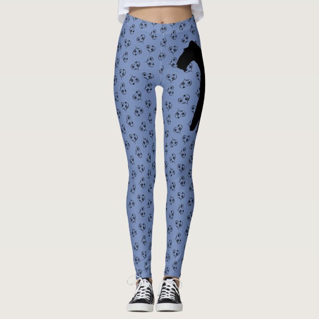 Leggings Modelo de los corazones del fox terrier del pelo (Anverso)
