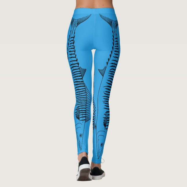 Leggings Modelo de los pescados del Wahoo (Reverso)