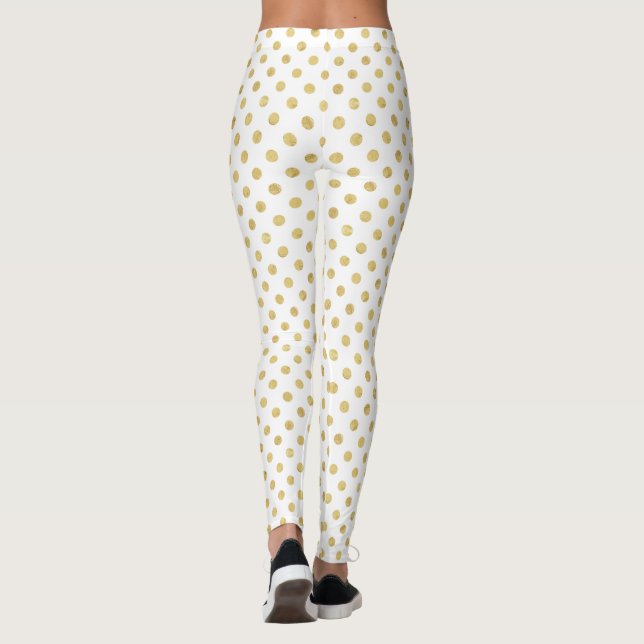 Leggings Modelo de lunar elegante del Relieve metalizado (Reverso)