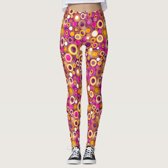 Leggings Modelo de lunar violeta (Anverso)