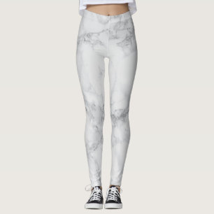 Leggings Modelo de mármol gris blanco abstracto del diseñ