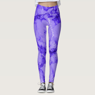 Leggings Modelo de mármol púrpura abstracto del diseño