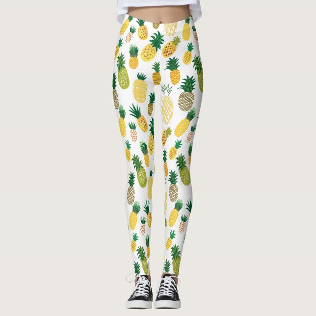 Leggings Modelo de moda de la piña (Anverso)