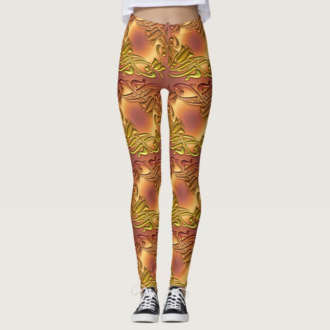 Leggings modelo de oro metálico (Anverso)