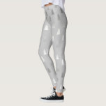 Leggings modelo de plata moderno elegante del árbol de<br><div class="desc">Falso modelo de plata elegante y lindo del árbol de navidad.</div>
