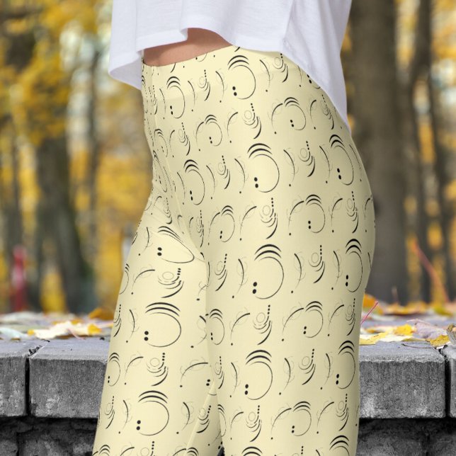 Leggings Modelo de punto de resumen de rubia amarilla brill (Abstract Dot on Blond)