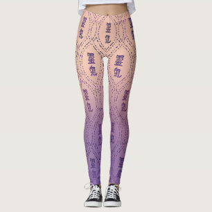 Leggings Modelo de Reiki en pastel púrpura
