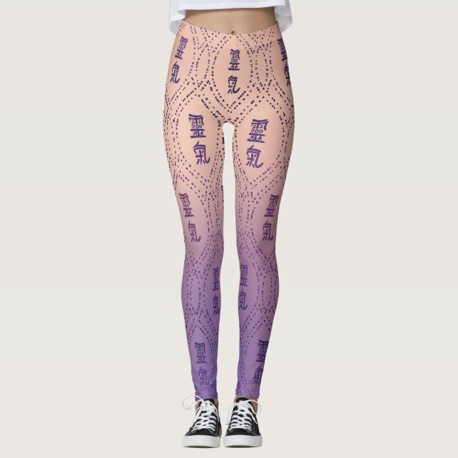 Leggings Modelo de Reiki en pastel púrpura (Anverso)