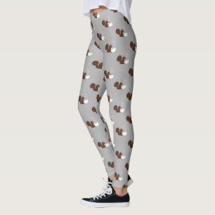 Leggings Modelo del amante del café de la ardilla