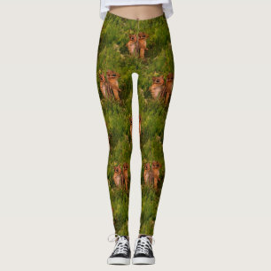 Leggings Modelo del arte de la naturaleza de los Chipmunks