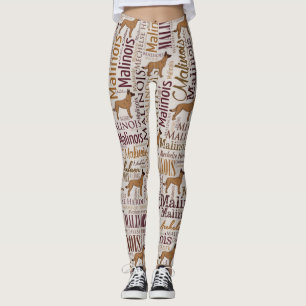 Leggings Modelo del arte de la palabra del perro de