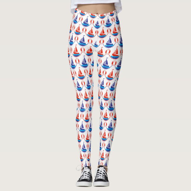 Leggings Modelo del barco de vela (Anverso)