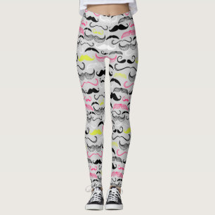 Leggings Modelo del bigote, estilo retro