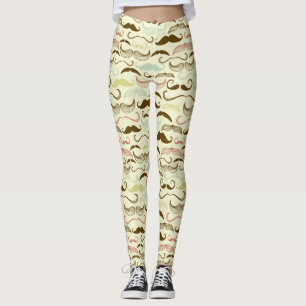 Leggings Modelo del bigote, estilo retro 4