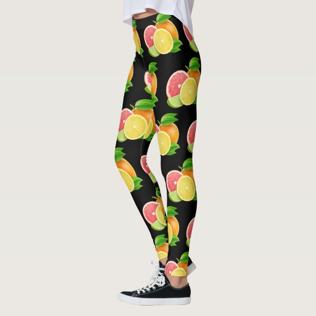 Leggings Modelo del diseño de los agrios (Izquierda)