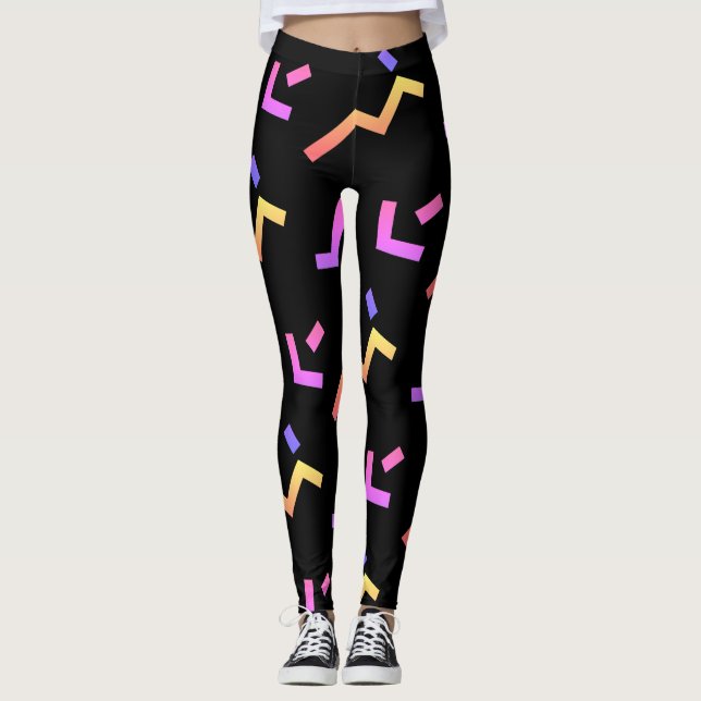 Leggings modelo del estilo 80s en polainas (Anverso)