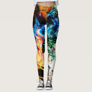 Leggings Modelo del extracto de la salpicadura de la