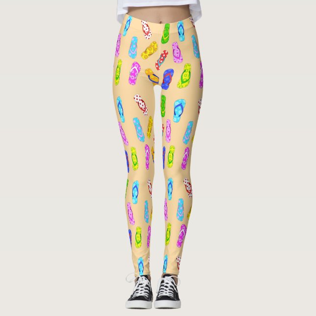 Leggings Modelo del flip-flop (Anverso)