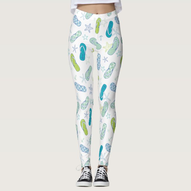 Leggings Modelo del flip-flop (Anverso)
