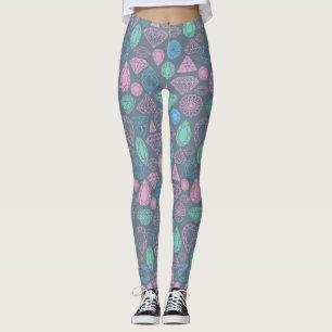 Leggings Modelo del icono de la piedra preciosa